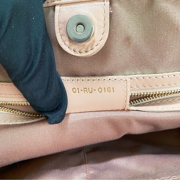 DIOR Lady Dior Tote Bag Blush Pink Cannage Quilted Canvas Gold Hardware - Picture 8 of 12